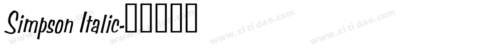 Simpson Italic字体转换
